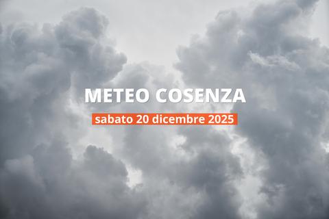 Cosenza: che tempo fa oggi? Temperature e precipitazioni, 20 dicembre 2025