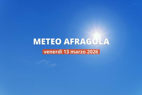 Afragola: piove oggi? Temperature e precipitazioni, 13 marzo 2026