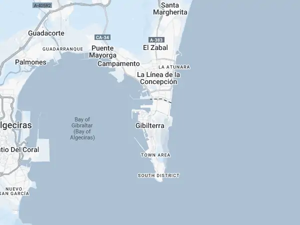 Mappa: Gibilterra Mappa: Gibilterra