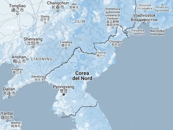 Mappa: Corea del Nord Mappa: Corea del Nord