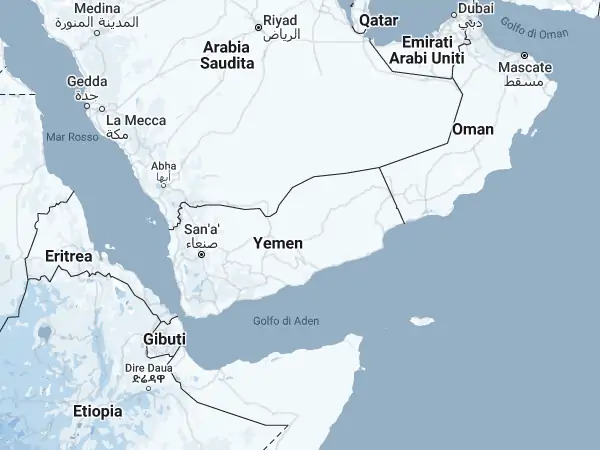 Mappa: Yemen