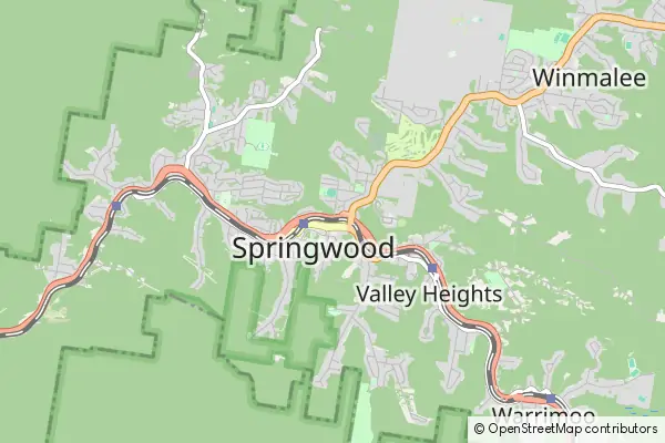 Mappa: Springwood • © OpenStreetMap contributors Mappa Springwood